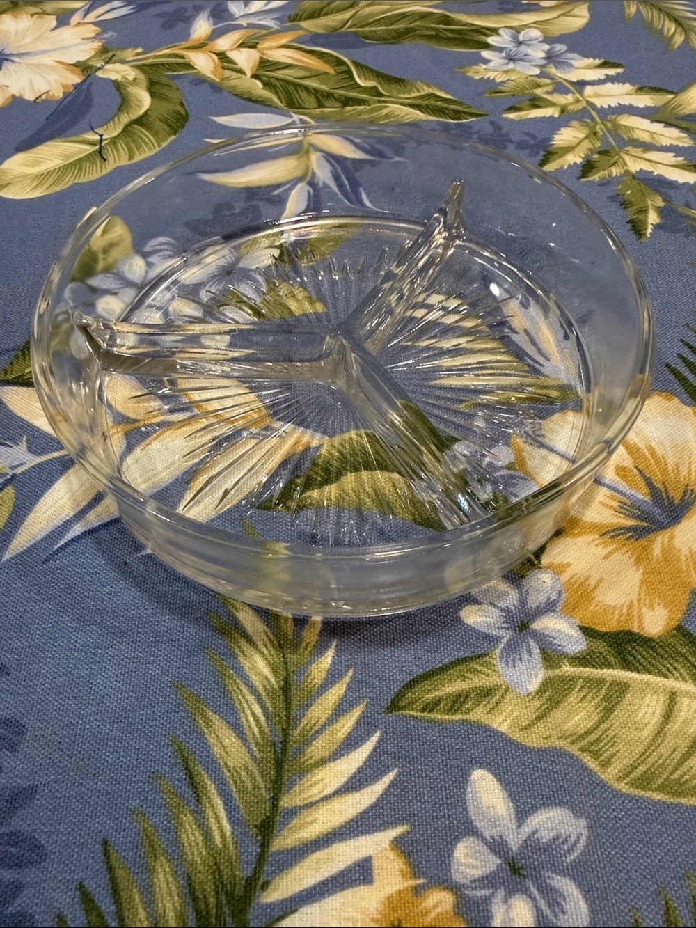 Clear Glass Divided Serving Dish - Classic Home Dining